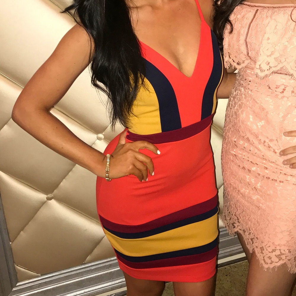 Multicolored Bodycon Dress